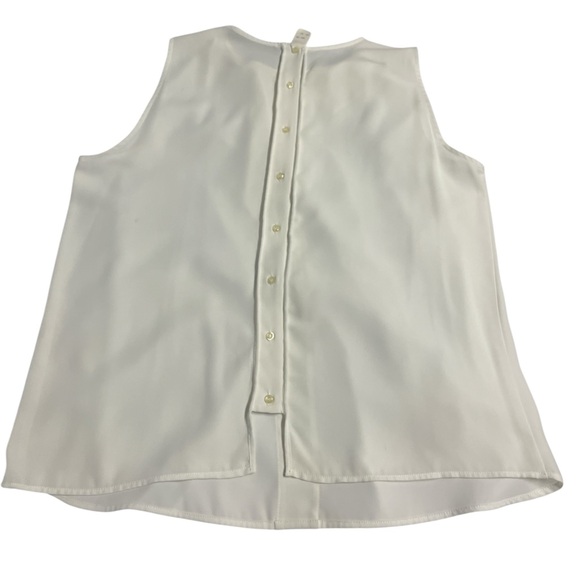 Zara White Asymmetrical Sleeveless Blouse - Picture 2 of 6